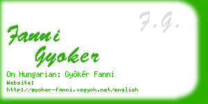 fanni gyoker business card