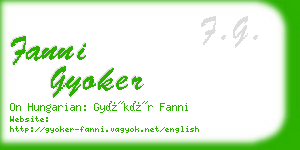 fanni gyoker business card